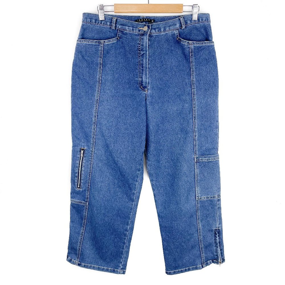 Jensen | High Rise Utility Denim Cargo Crop Jeans